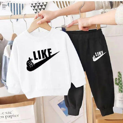 Autumn Kid Boy Clothes Set Children Girls Letter Printed Sweatshirt Top And Pants Bottom 2PCS Suit Baby Long Sleeve Tracksuits