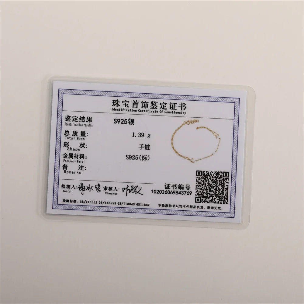 CANNER 925 Sterling Silver Flower Clover CZ Finger Ring Chain Bracelet For Women Ins Hand Chain Horse Eye Jewelry Party Gift