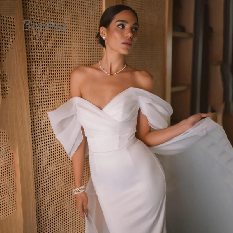 White Bridesmaid Dresses: Wedding Dress Women White Off The Shoulder Open