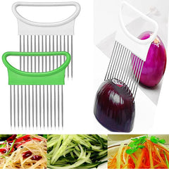 Stainless Steel Onion Holder Slicer Prongs Cutter Chopper Vegetable and Meat Cutter