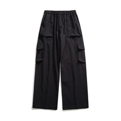 Streetwear Hip Hop Joggers Cargo Pants Men Multi-Pocket Elastic Waist Harem Trousers