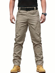 Men's multifunctional pocket tactical pants, wear-resistant Cargo Pants, water repellent, suitable for hiking and outdoor work