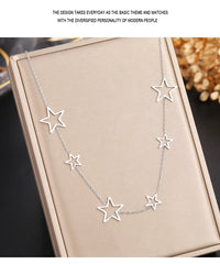 Stainless Steel Necklaces Exquisite Stars Choker High-end Sense Pendants Collar Kpop