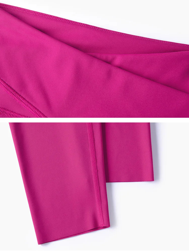 Women's Double Layer Abdominal Tightening Fitness Yoga Pants High Waist Hip