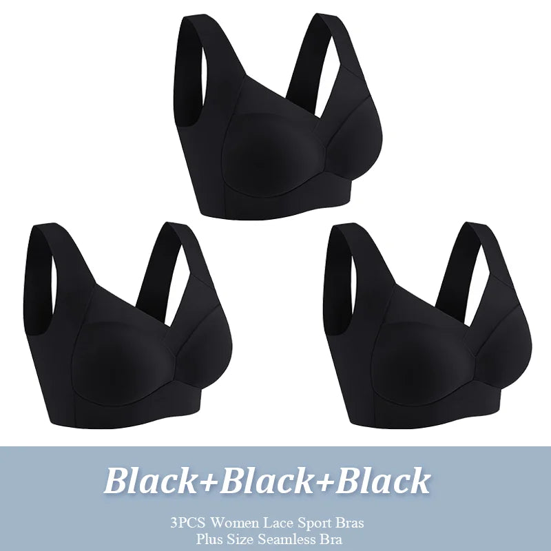 Bras Plus Size Seamless Lace Bra Bralette Backless Lady Brassiere Vest Female