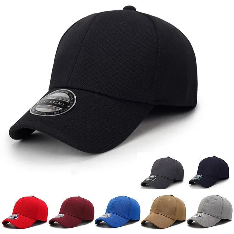 High Quality Baseball Cap Man Fitted Closed Full Cap Mesh Cap Outdoor Breathable Sports Cotton Sun Male TruckerHat Gorras Hombre