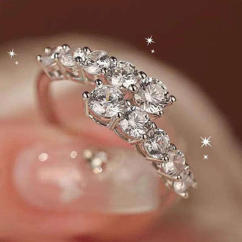 QMSHR 925 sterling silver Moissanite ring for women,Gra-certified  plated with white gold engagement jewelry gift