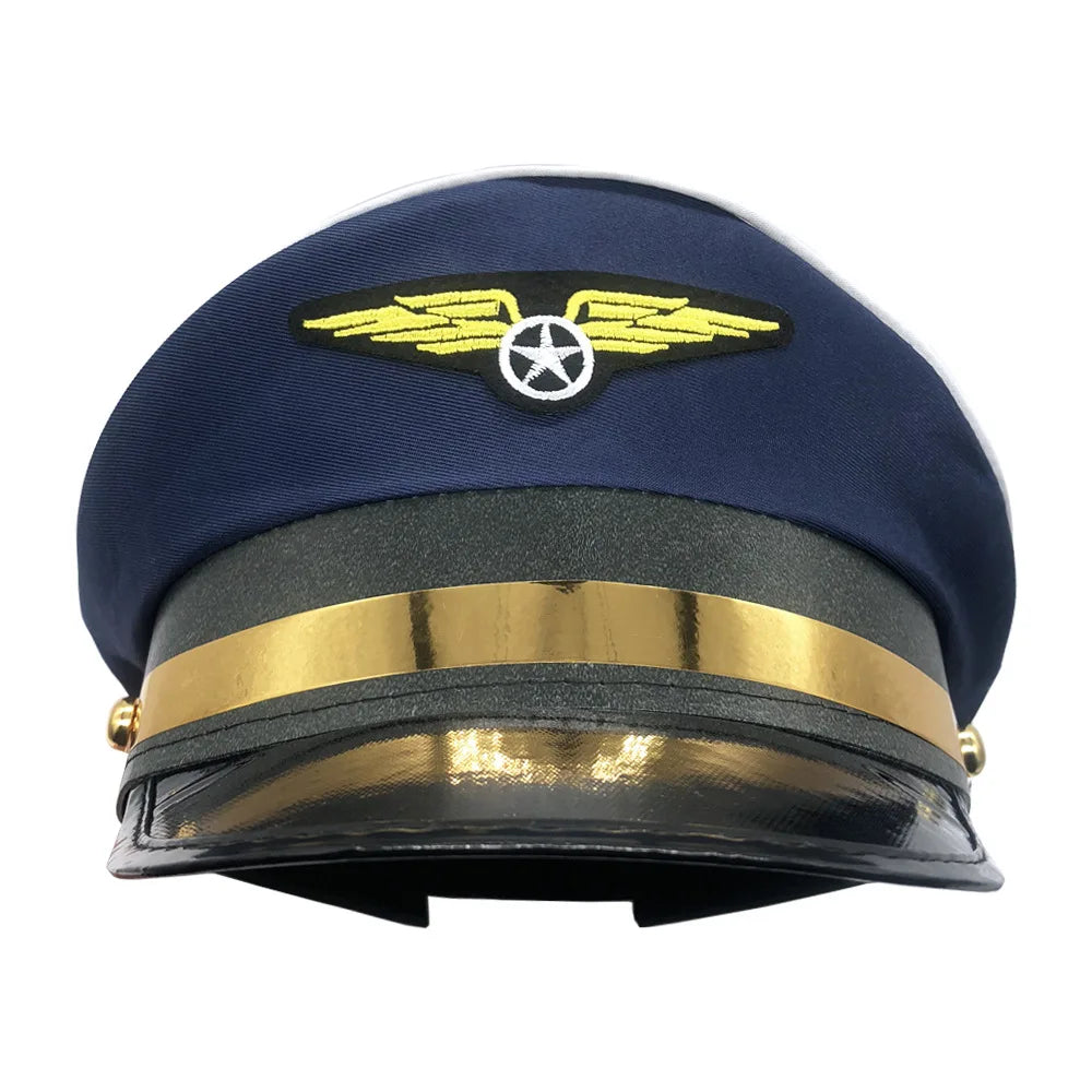 Men Women Baseball Caps Adult Adjustable Captain Costume Admiral Hat Y2K Cosplay Sailor Pilot Hat For Costume Party Performance