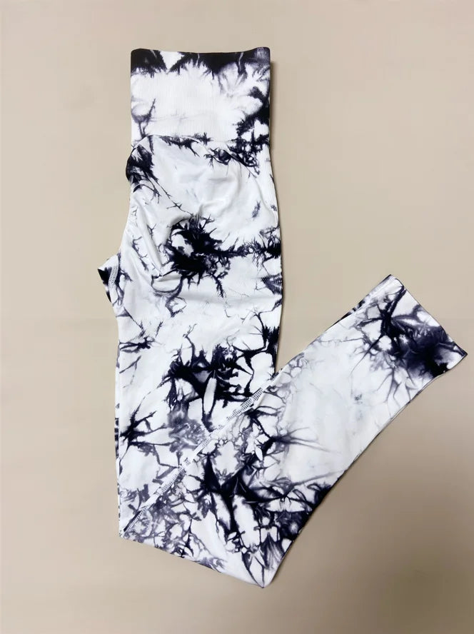 Tie Dye Seamless Leggings Push Up Women Mallas Sports Fitness Contour Yoga