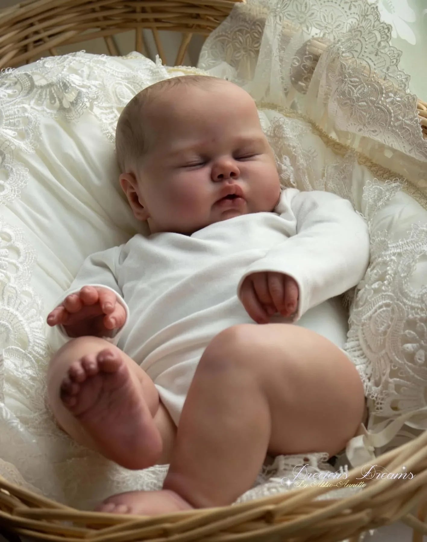 19 Inch Pickle Boy Reborn Toddler Doll Lifelike Sleeping Figure Soft Cloth Body Hand-Painted Hair Cuddly Baby Toy for Collectors