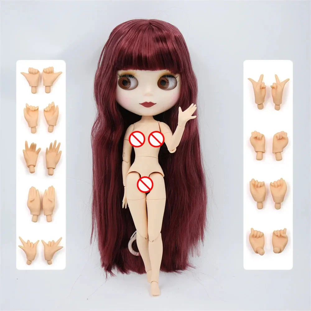 ICY DBS Blyth Doll 19 Joints Body 30CM Doll Matte/Glossy Face Doll with Extra Hands DIY Toy for Girls