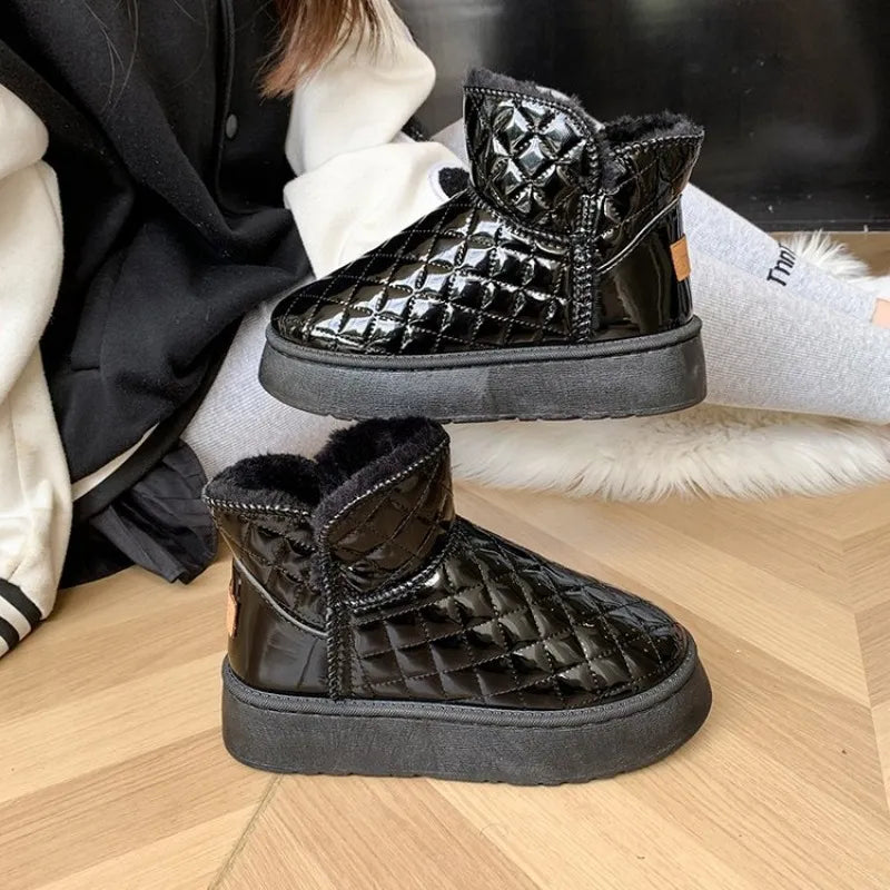 Women Snow Boots Winter Warm Plush Boots Women Waterproof Slip-on Women Shoes