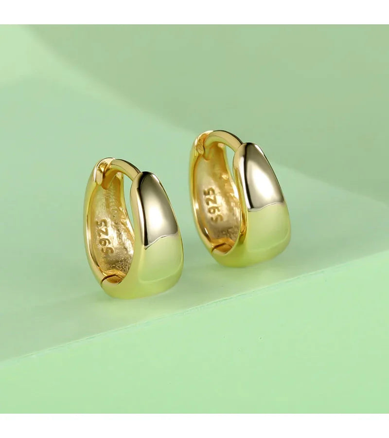 TrustDavis Real 925 Sterling Silve Fashion Inside Diameter 6 7 8 9 10mm Hoop Earrings For Women Men Personality Jewelry DG0132