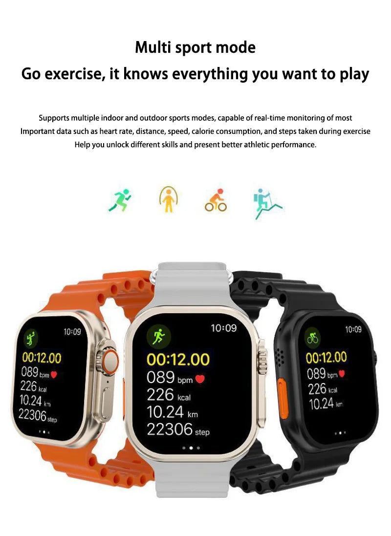 2026 Original T900 Ultra 2 Smart Watch 49mm Men Women Bluetooth Call Music Game Wireless Charging NFC Smartwatch For Android IOS