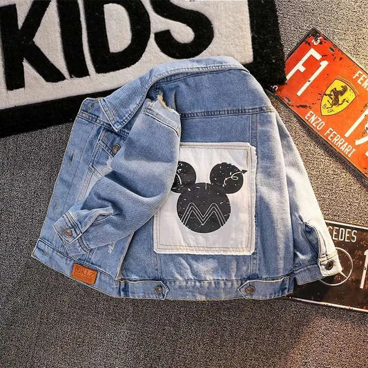 Mickey Denim Jacket For Boys Fashion Coats Children Clothing