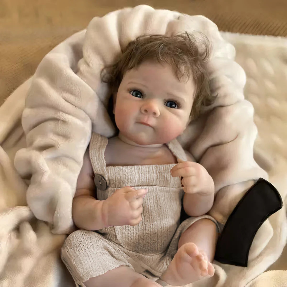 JOYORA 50CM Vinyl Realistic Baby Girl Doll Skin Visible Vein Newborn Size Doll Fashion Rebirth Doll Silicone Doll Easter Gift To