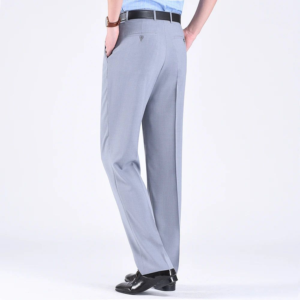 Big Size Summer Men Business Thin Pants Male Formal Classic Suit Pants Trousers for Mens Clothing