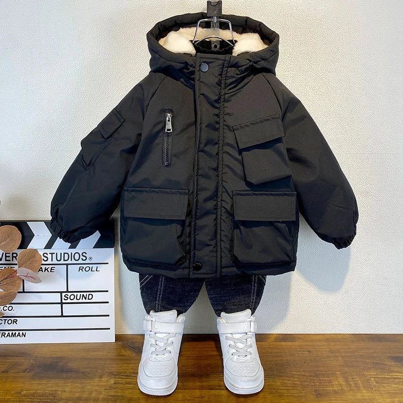 Winter Boys Jacket Children Clothing Keep Warm Cotton Thicken Coats
