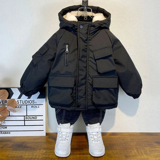 2023 Winter Boys Jacket Children Clothing Keep Warm Cotton Thicken Coats