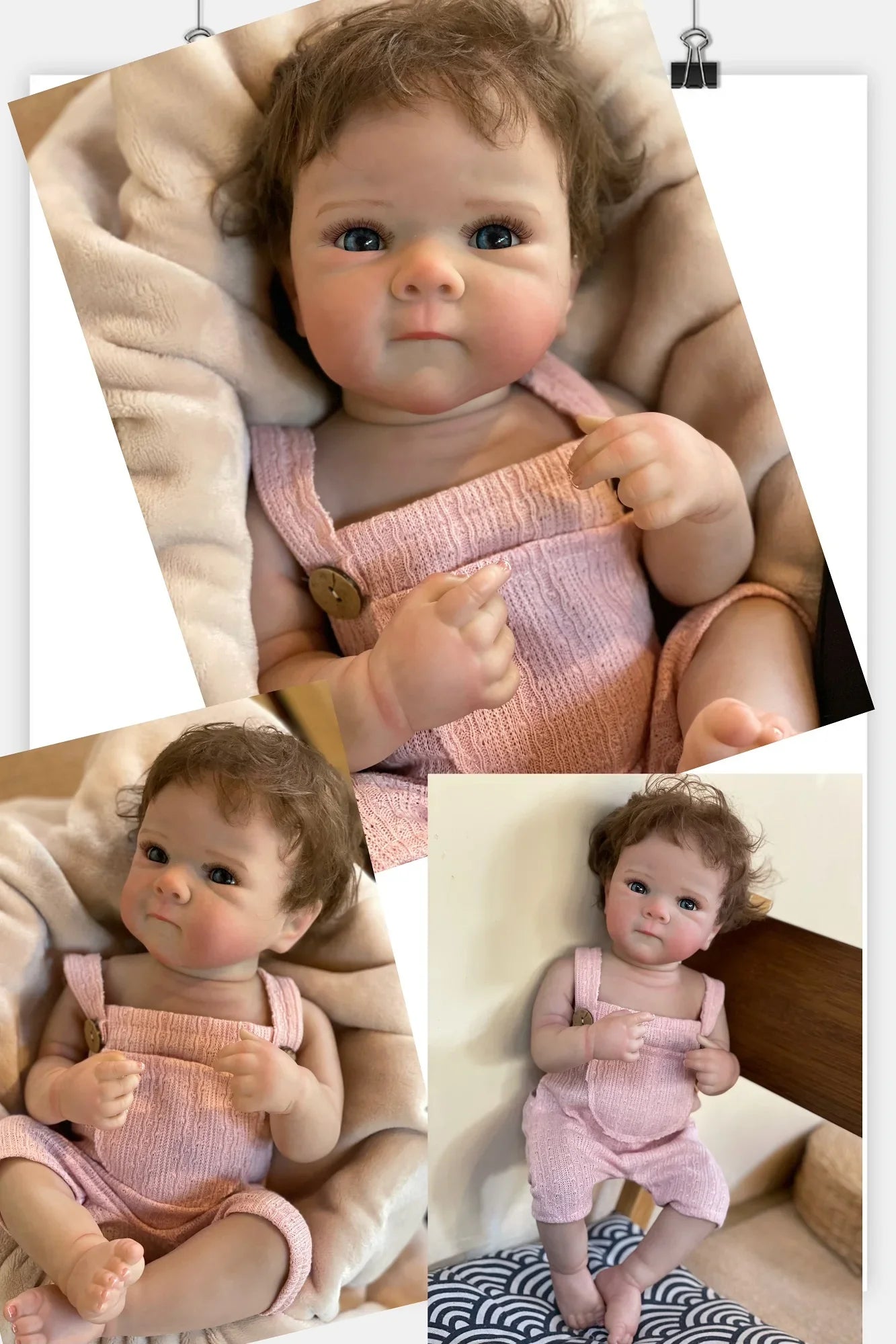 50cm Washable Bettie Reborn Baby Girl With Rooted Hair Full Body Vinyl Painted Skin Visible Veins Lifelike Newborn Baby Doll