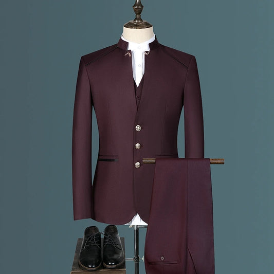 Tuxedo for Mens: Men Blazer Pants Vest Business Men's Wedding Suit Jacket Coat