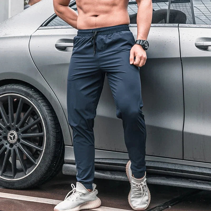 Men Sport Trousers with Pockets Running Workout Pants Quick Dry Training Jogger