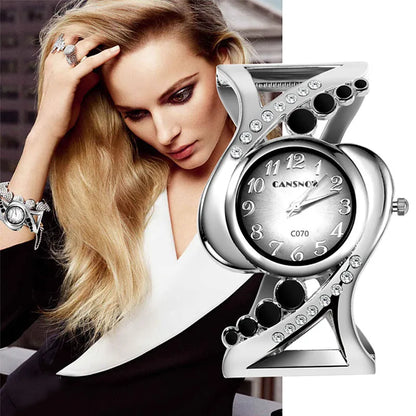 New Design Women Bangle Wristwatch Quartz Crystal Luxury Relojes Rhinestone Fashion Female Watches Hot Sale Eleagnt Mujer Watch