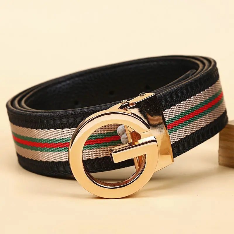 Leather luxury belt for men, stylish and handsome with high quality. Leather belt for women, durable and versatile for jeans.