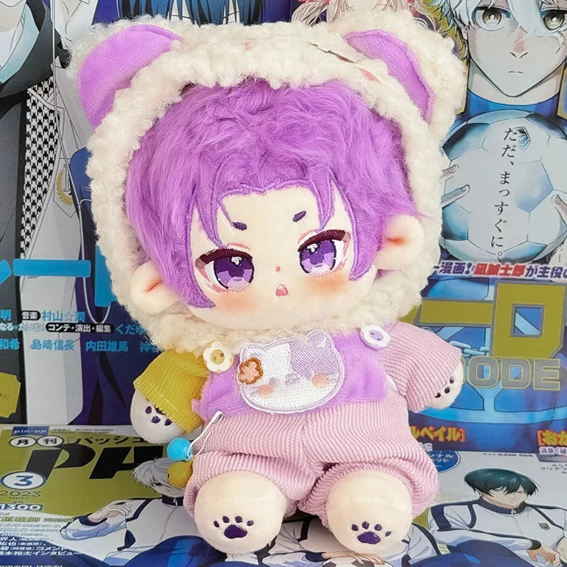 20cm Anime Football Game Blue Prison Baby Plushie Dolls Toys Idol Changeable Clothes Cospslay Cartoon Doll  Fans Collection Gift