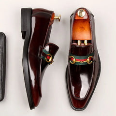 Men's leather shoes, business formal shoes men,  patent leather single shoe