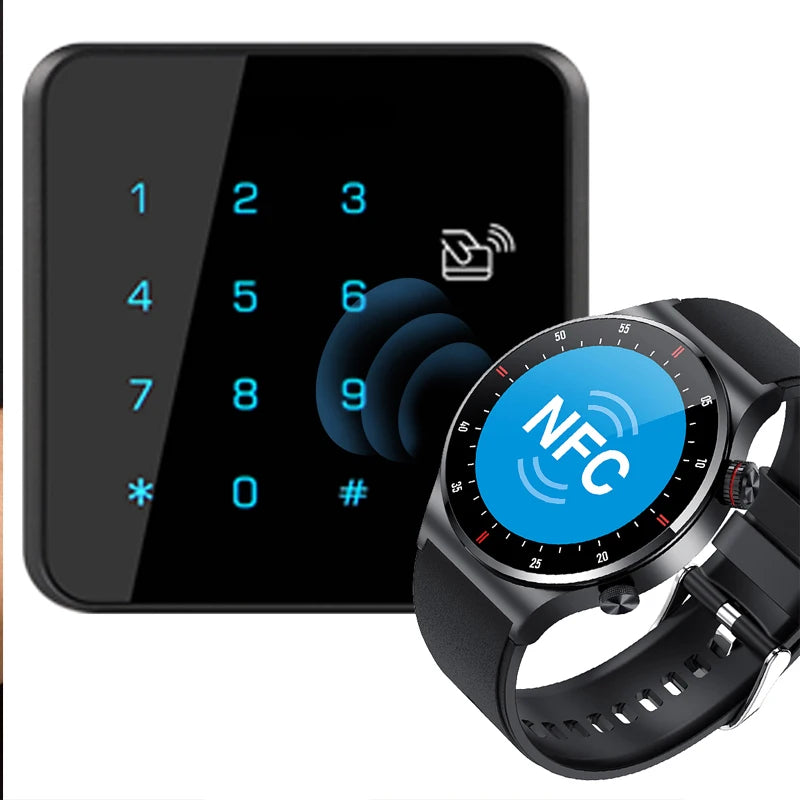 GPS NFC Smart Watch Men AMOLED 390*390 HD Screen ECG+PPG Heart Rate Bluetooth Call IP68 Waterproof Business SmartWatch 2025 NEW