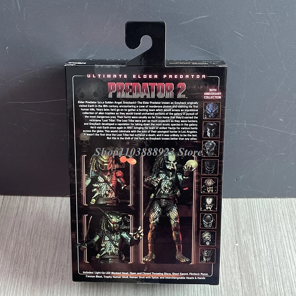 NECA Predator Figrue Ultimate Shaman Elder Armored Lost Warrior Jungle Hunter Snake Vision Predator Alien Figure Model Toy Gifts