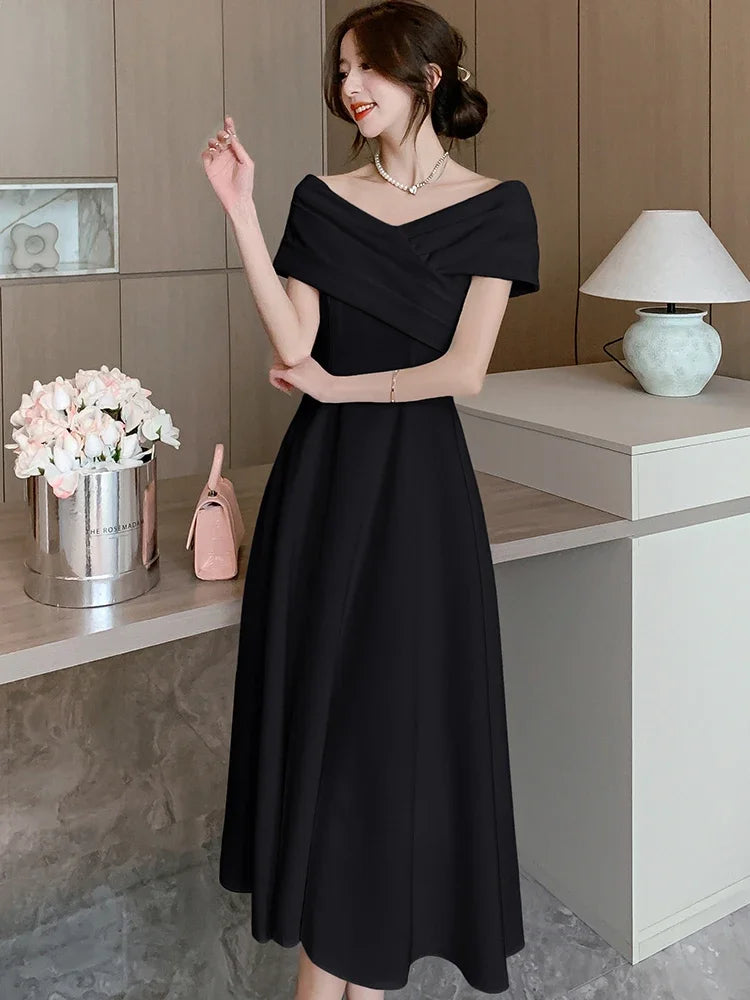 Formal attire Dresses: White Dresses for Women Classy Short Sleeve