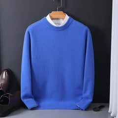 Cashmere Sweater O-neck Pullovers Men's Loose Oversized M-3XL Knitted Bottom Shirt