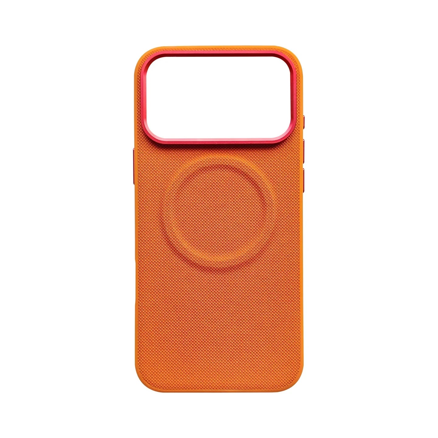 Leather Magnetic Case For Iphone 17 Pro Max/17 Pro/17 Magsafe Charging Grain Diamond Textured Individual Buttons Leather Cover