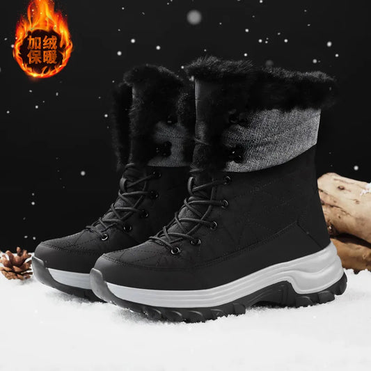 Fashion Winter Shoes Men Snow Boots Outdoor High Top Sneakers Men Comfortable