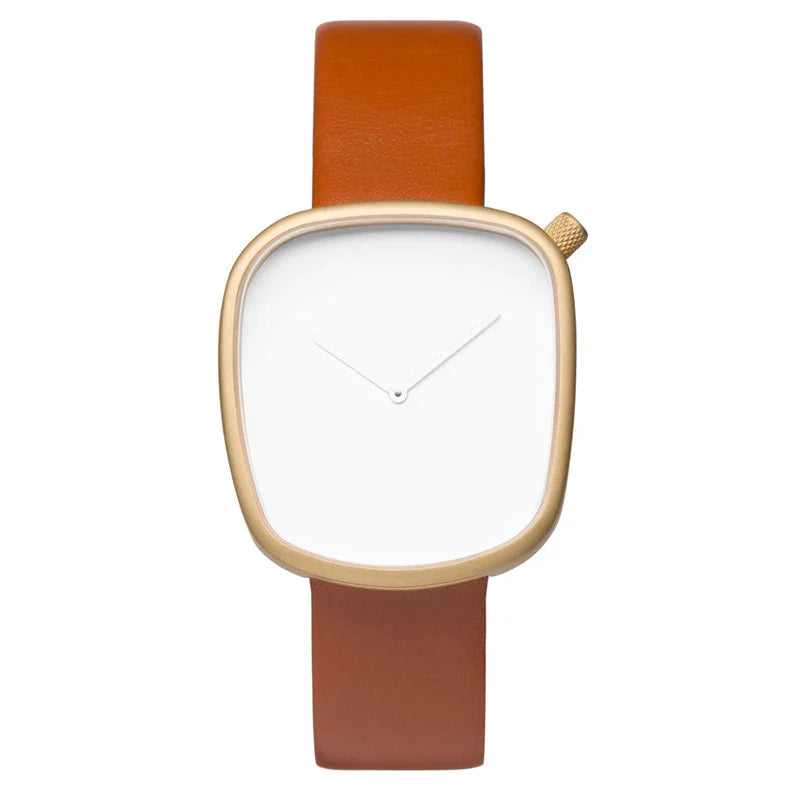 TOMI Watch Minimalist Men's Square Fashion Ultra thin Watch Minimalist Women's High Quality Elegant Quartz Watch Clock Gift