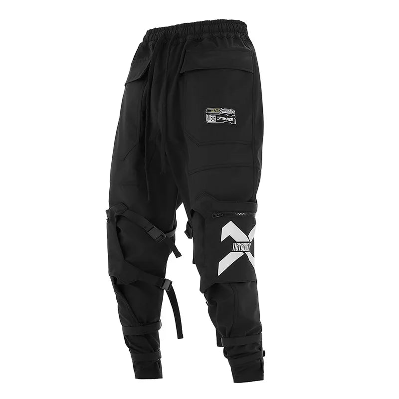 11 BYBB'S DARK Hip Hop Tactical Cargo Pant Men Functional Joggers Trousers 2023 Elastic Waist Ribbon Streetwear Pants Techwear
