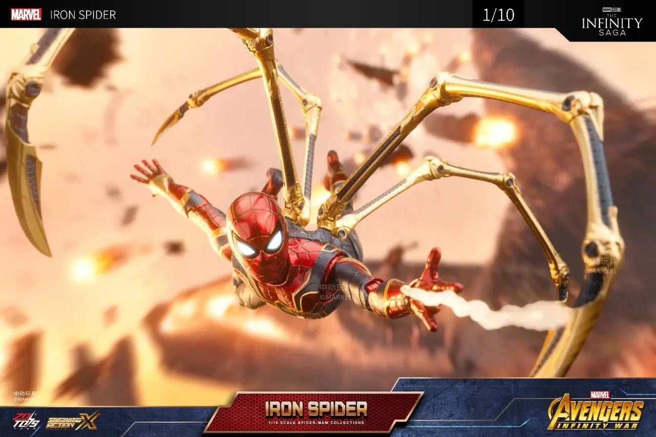 ZD Toy Spider Man No Way Home Marvel legends 1/10 Peter Parker Gold Black Red Model Action Figure Adult Collectible Toy