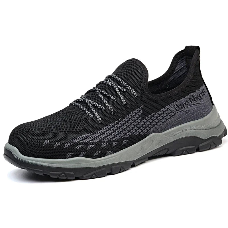 Men Steel Toe Safety Shoes Lightweight Indestructible Work Sneakers Durable Protective Boots for Construction Security Work