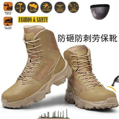 Military Hiking Boots Tactical Safety Boots Anti Smash Stab Labor Protection Boots