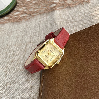 Women Watch Small Square Dial Thin Leather Strap Ladies Wristwatch Elegant Quartz Female Watches Casual reloj mujer