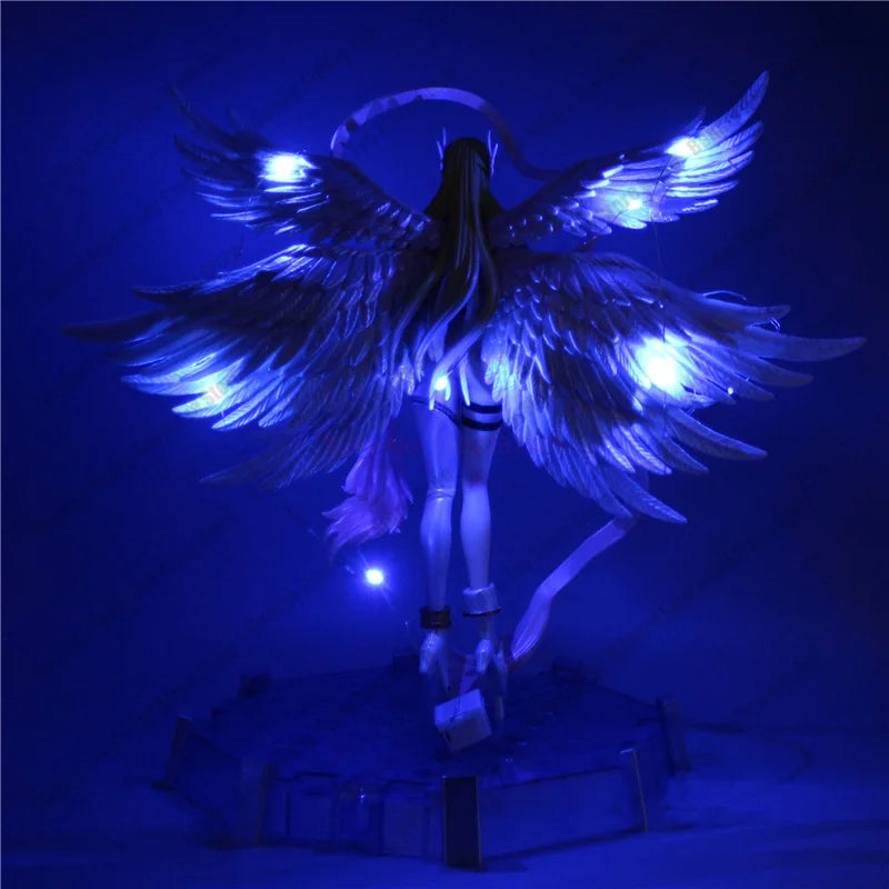 28cm Anime Digimon Adventure Figures Angewomon Angemon LED Action Figurines PVC Statue Model Collection Doll Toys Children Gift