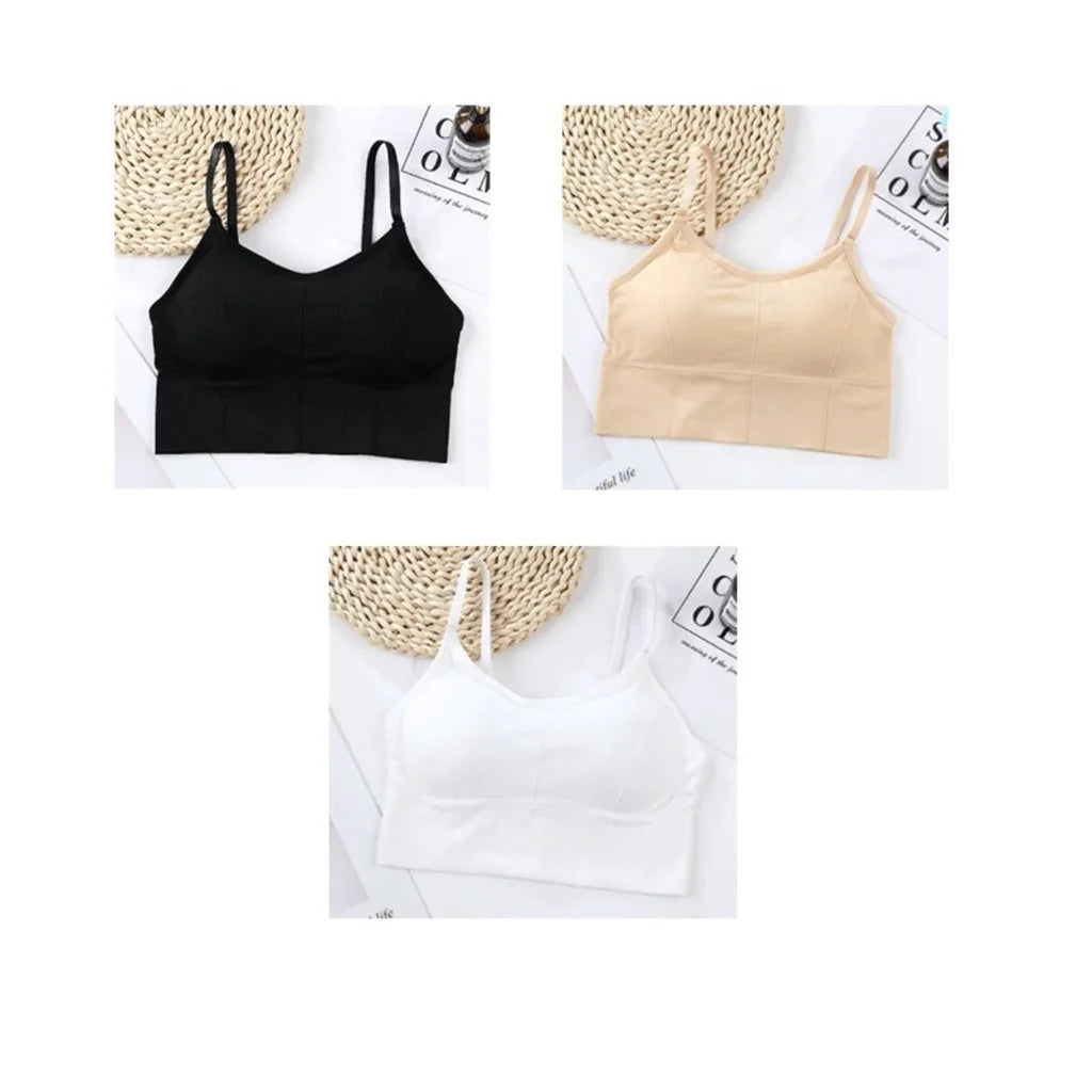 Sports Bra with removable cups Seamless Comfortable Wireless Bra For Women