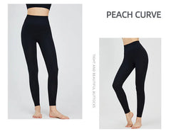 Seamless High Waist Nude Yoga Pants Women's Honey Peach Hip Lifting Tight Fitness