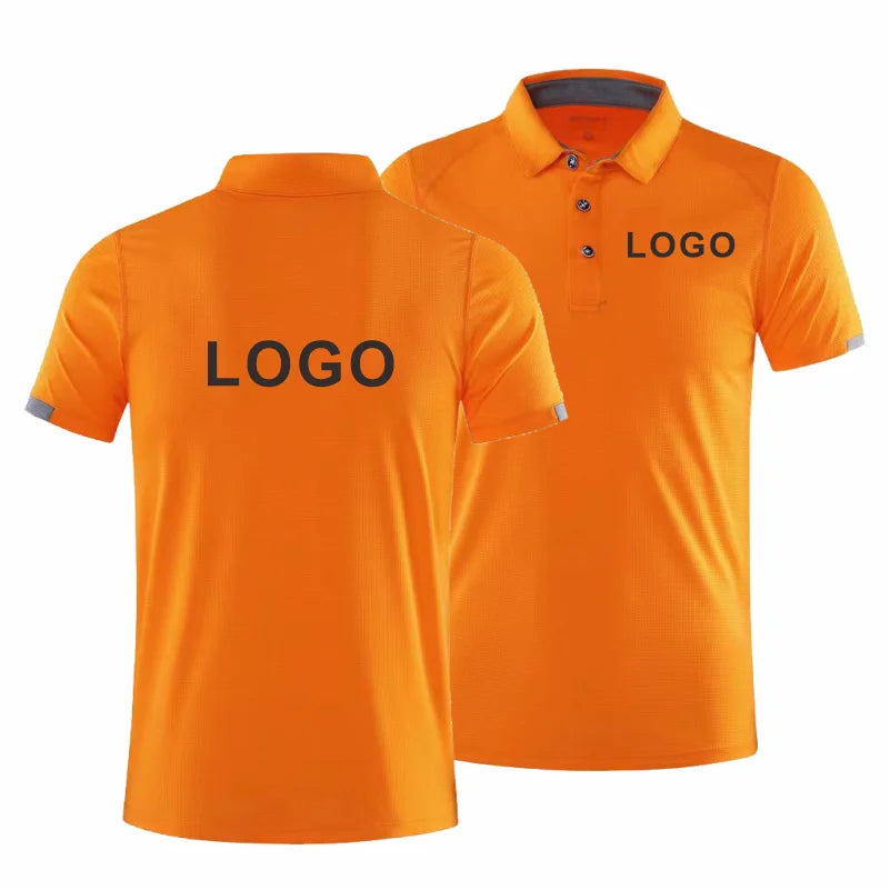 2023 Quick-drying Sports Polo Shirt Custom Design Company Brand Logo/Print Embroidery Breathable Lapel Short Sleeve Tops S-4XL