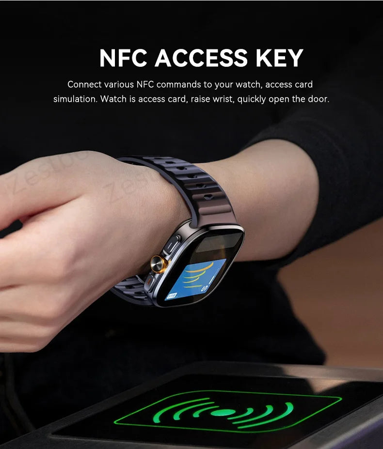 M99 Smartwatch 2.4inch Larger Amoled Screen 12 Panel Menu Smart Watch With 190° Rotating Camera 2100Mah Battery Android 10.0 OS
