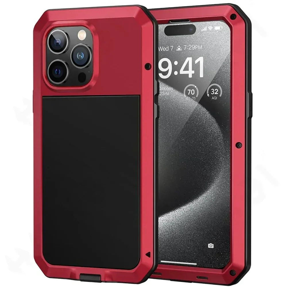 Case For iPhone 17 16 15 14 13 12 11 Pro Max XS XR 8 7 Plus SE Metal Heavy Duty 360 Full Body Shockproof Armour Protective Cover