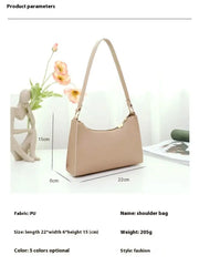 Elegant White Shoulder Bag Handbags for Women Small Leather Purse