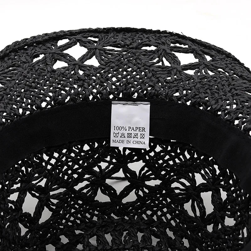 Straw Western Cowboy Hat for Women Men Classic Vintage Hollow Out Unisex